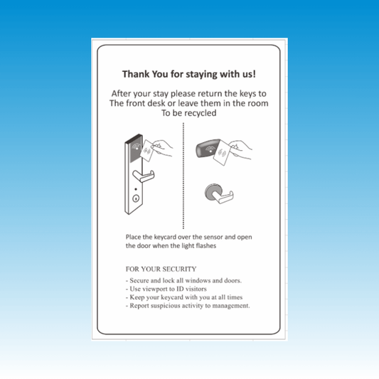 Roadway inn Choice Brand Hotel RFID Key Cards - 200 Cards in box